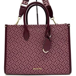 Michael Kors Medium Mirella Tote Bag Ox Blood Multi
